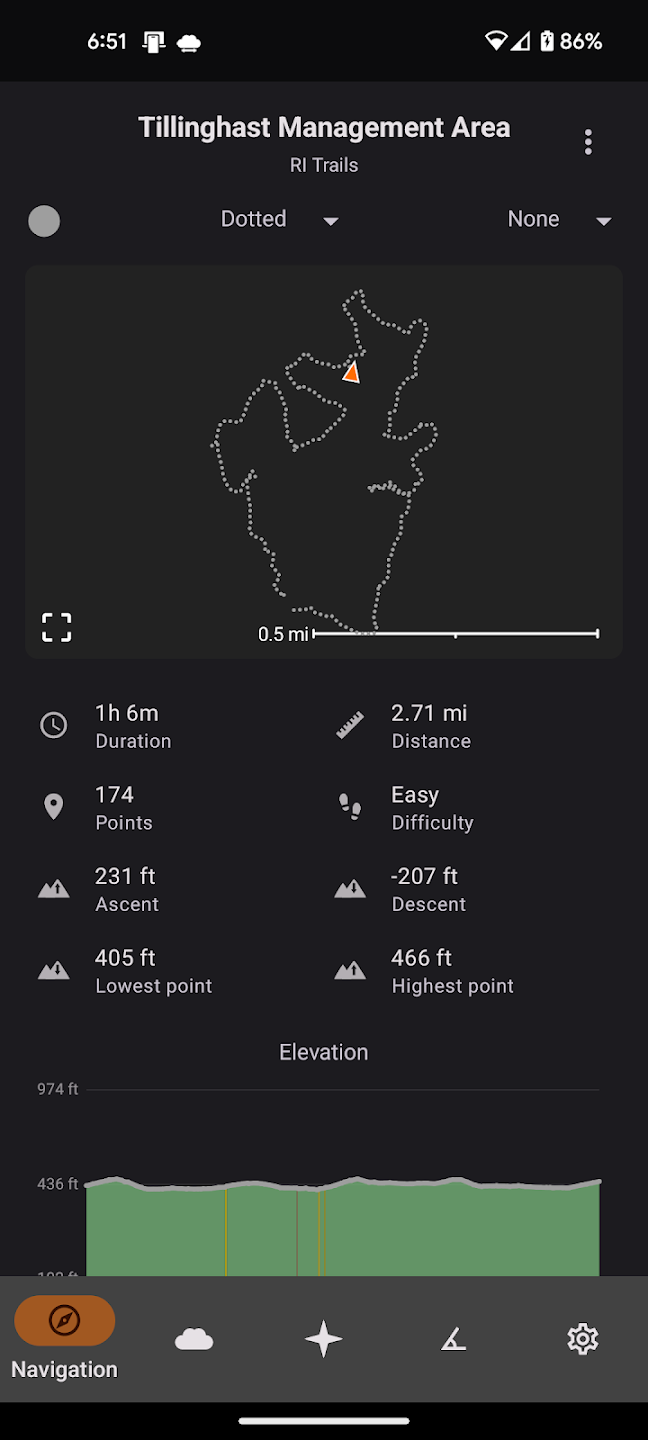 Trail Sense app