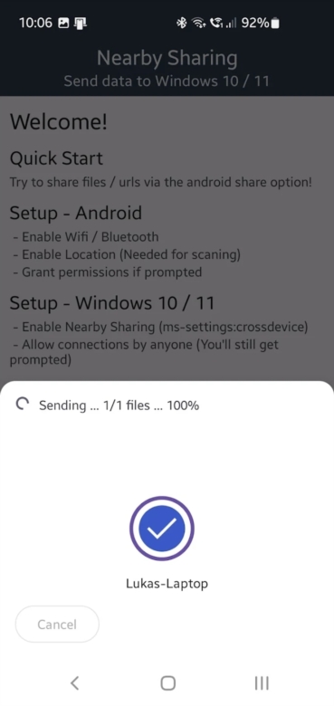 Nearby Sharing截图1