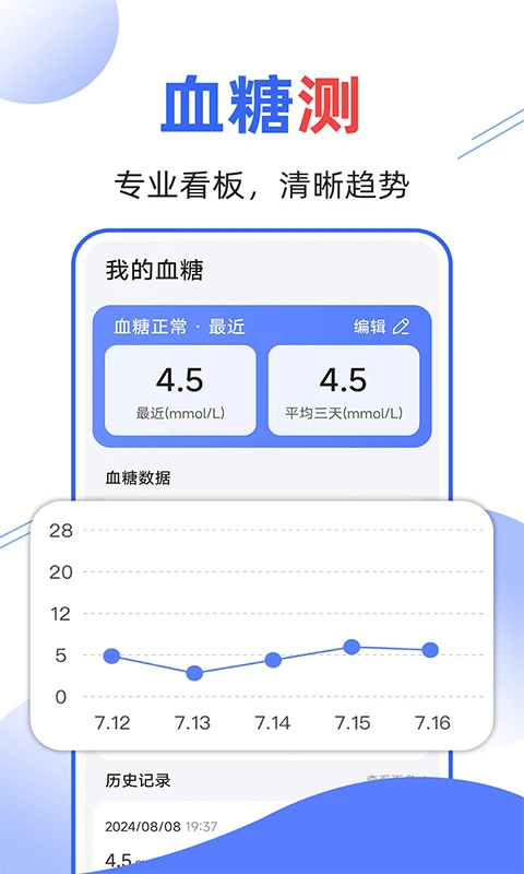 免费血压血糖测测app