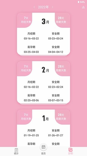 女生例假记录app